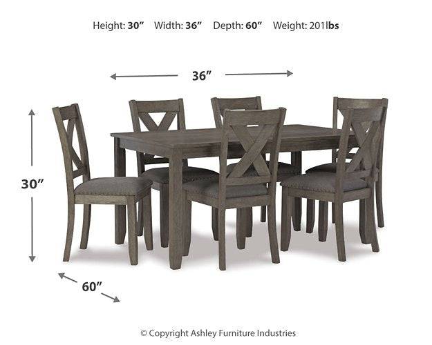 Caitbrook Dining Table and Chairs (Set of 7) - Affordable Home Luxury