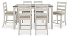 Skempton Counter Height Dining Table and Bar Stools (Set of 7) - Affordable Home Luxury