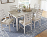 Skempton Dining Table and Chairs (Set of 7) - Affordable Home Luxury