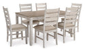 Skempton Dining Table and Chairs (Set of 7) - Affordable Home Luxury