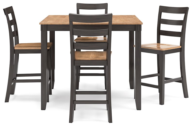 Gesthaven Counter Height Dining Table and 4 Barstools (Set of 5) - Affordable Home Luxury