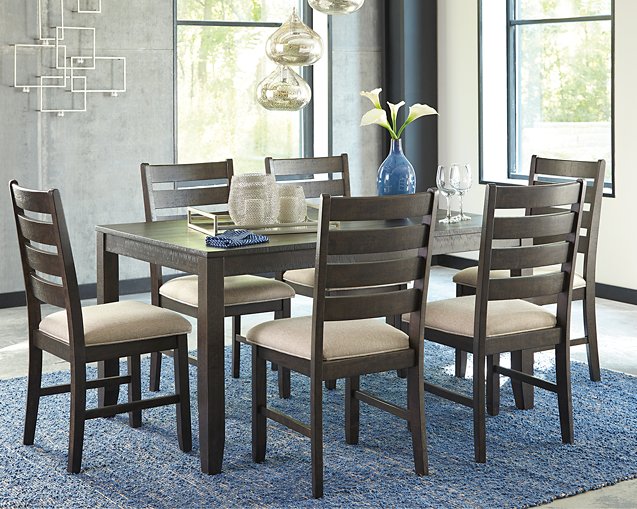 Rokane Dining Table and Chairs (Set of 7) - Affordable Home Luxury