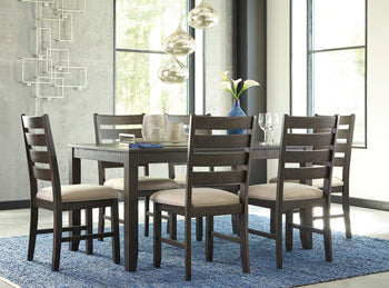 Rokane Dining Table and Chairs (Set of 7) - Affordable Home Luxury