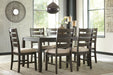 Rokane Dining Table and Chairs (Set of 7) - Affordable Home Luxury