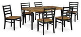 Blondon Dining Table and 6 Chairs (Set of 7) - Affordable Home Luxury