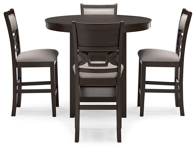 Langwest Counter Height Dining Table and 4 Barstools (Set of 5) - Affordable Home Luxury