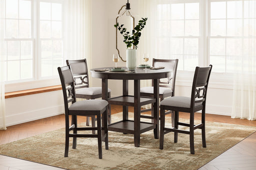 Langwest Counter Height Dining Table and 4 Barstools (Set of 5) - Affordable Home Luxury