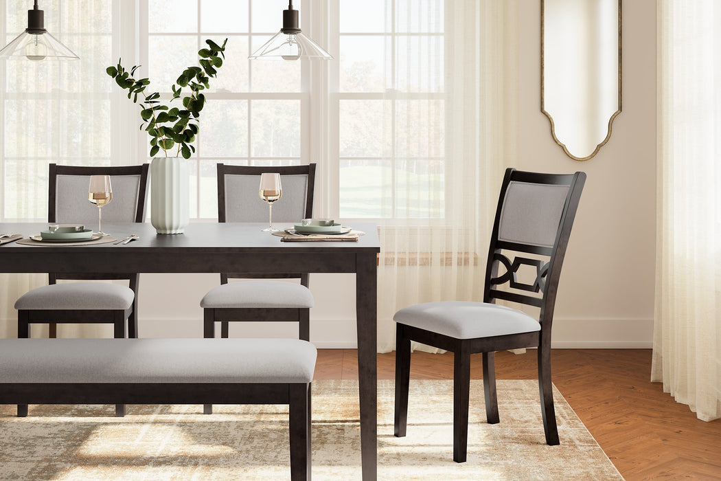 Langwest Dining Table and 4 Chairs and Bench (Set of 6) - Affordable Home Luxury