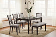 Langwest Dining Table and 4 Chairs and Bench (Set of 6) - Affordable Home Luxury