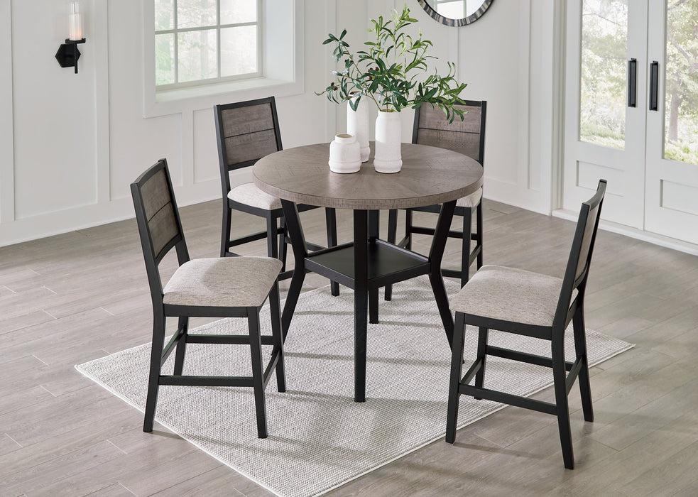 Corloda Counter Height Dining Table and 4 Barstools (Set of 5) - Affordable Home Luxury