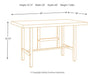 Kavara Counter Height Dining Table - Affordable Home Luxury