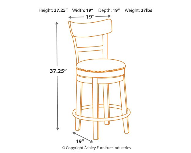 Pinnadel Counter Height Bar Stool - Affordable Home Luxury