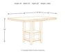 Ralene Counter Height Dining Extension Table - Affordable Home Luxury