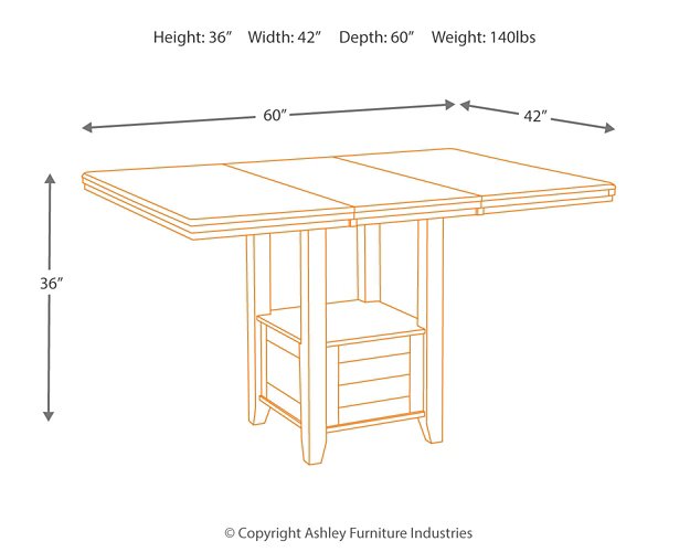 Haddigan Counter Height Dining Set - Affordable Home Luxury