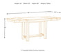 Moriville Counter Height Dining Extension Table - Affordable Home Luxury