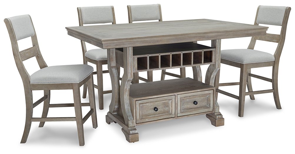 Moreshire Counter Height Dining Set - Affordable Home Luxury