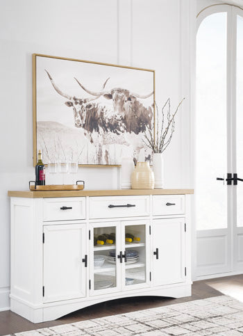 Ashbryn Dining Server and Hutch - Affordable Home Luxury