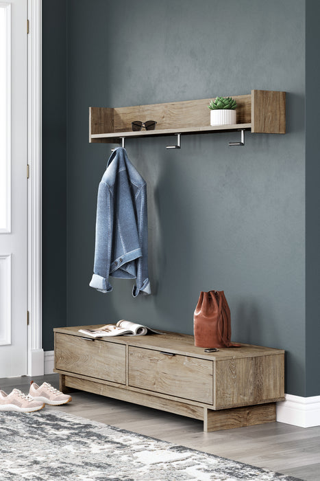 Oliah Bench with Coat Rack - Affordable Home Luxury