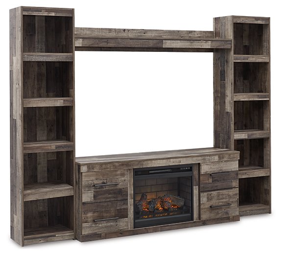 Derekson 4-Piece Entertainment Center with Electric Fireplace - Affordable Home Luxury