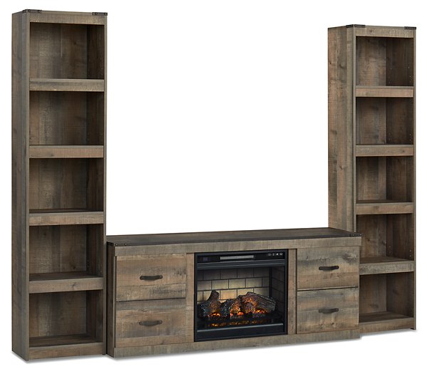 Trinell 3-Piece Entertainment Center with Electric Fireplace - Affordable Home Luxury