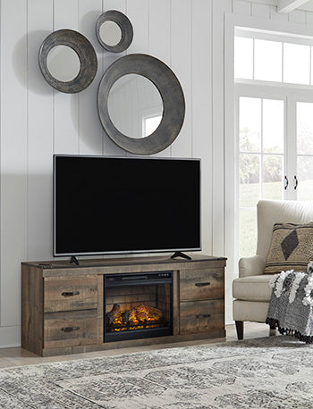 Trinell TV Stand with Electric Fireplace - Affordable Home Luxury