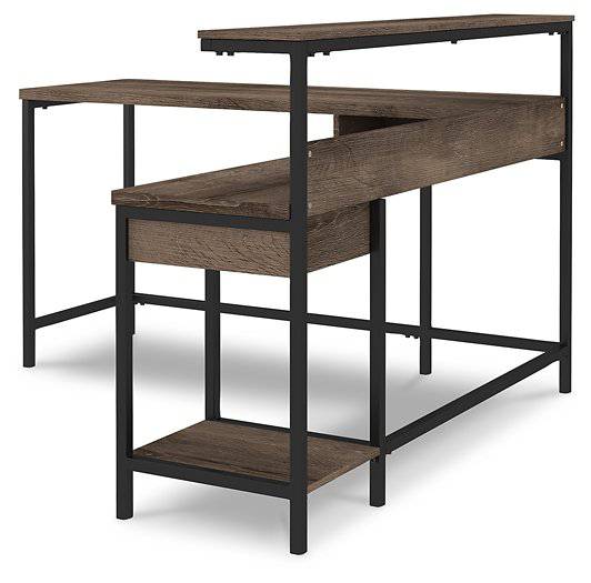 Arlenbry Home Office L-Desk with Storage - Affordable Home Luxury