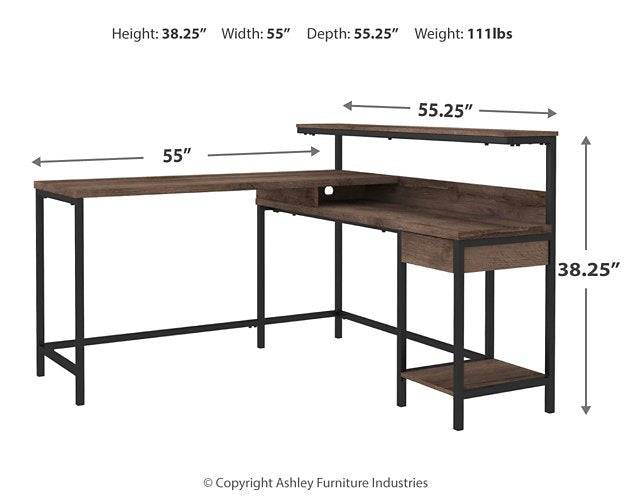 Arlenbry Home Office L-Desk with Storage - Affordable Home Luxury