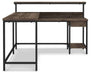 Arlenbry Home Office L-Desk with Storage - Affordable Home Luxury