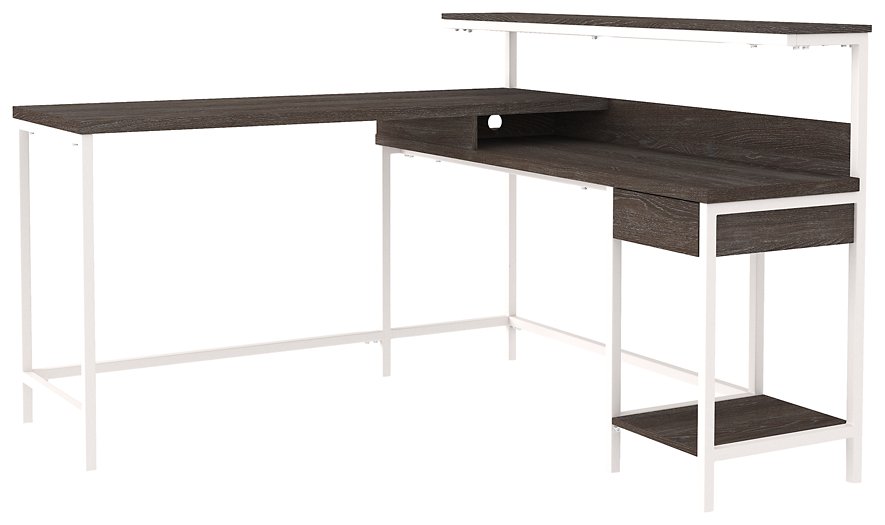 Dorrinson Home Office L-Desk with Storage - Affordable Home Luxury