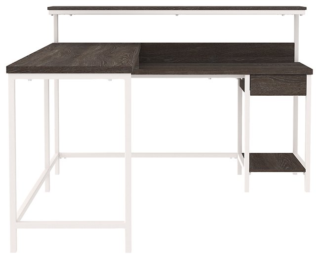 Dorrinson Home Office L-Desk with Storage - Affordable Home Luxury