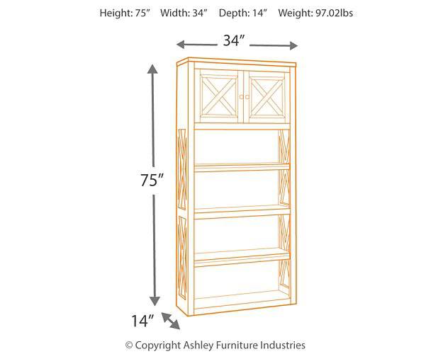 Bolanburg 75" Bookcase - Affordable Home Luxury