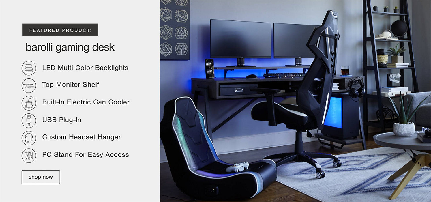 Barolli Gaming Desk - Affordable Home Luxury