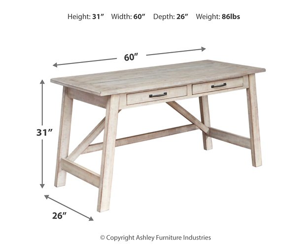 Carynhurst 60" Home Office Desk - Affordable Home Luxury