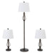 Brycestone Floor Lamp with 2 Table Lamps - Affordable Home Luxury