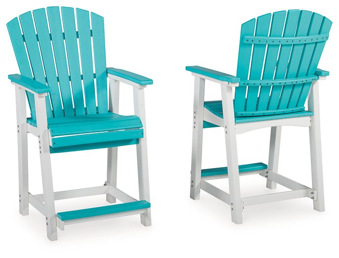 Eisely Outdoor Counter Height Bar Stool (Set of 2) - Affordable Home Luxury