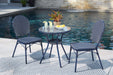 Odyssey Blue Outdoor Table and Chairs (Set of 3) - Affordable Home Luxury