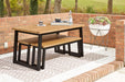 Town Wood Outdoor Dining Table Set (Set of 3) - Affordable Home Luxury