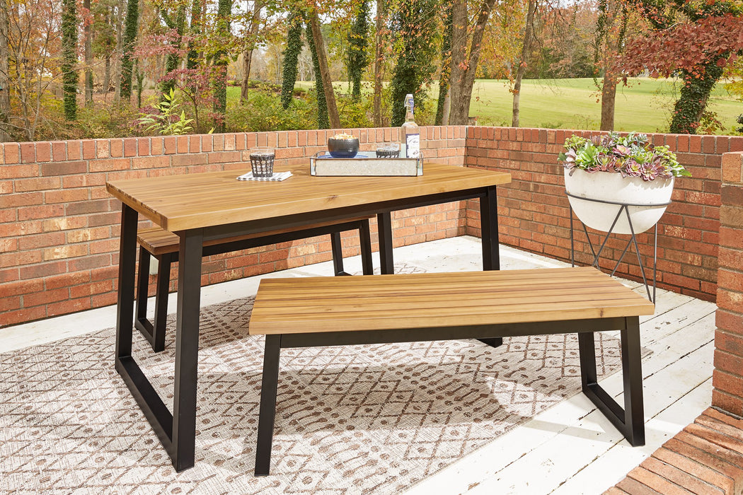 Town Wood Outdoor Dining Table Set (Set of 3) - Affordable Home Luxury