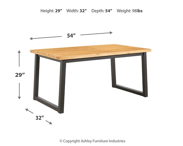 Town Wood Outdoor Dining Table Set (Set of 3) - Affordable Home Luxury