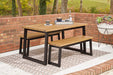 Town Wood Outdoor Dining Table Set (Set of 3) - Affordable Home Luxury