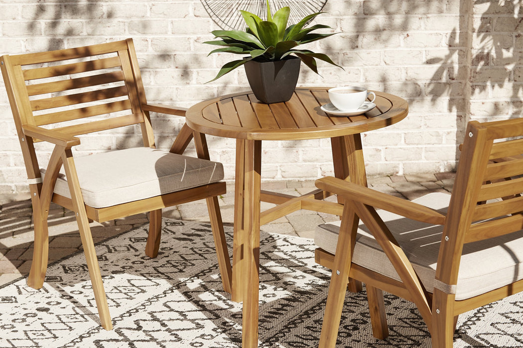 Vallerie 3-Piece Outdoor Dining Set - Affordable Home Luxury