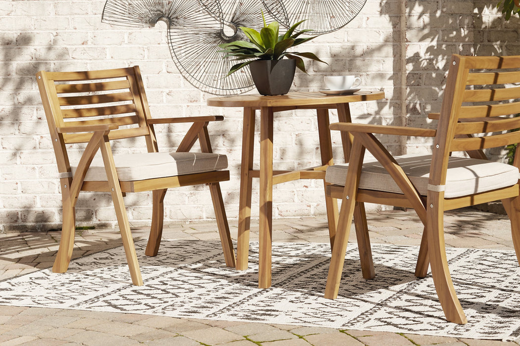 Vallerie 3-Piece Outdoor Dining Set - Affordable Home Luxury