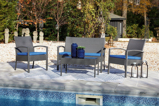 Alina Outdoor Love/Chairs/Table Set (Set of 4) - Affordable Home Luxury