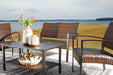 Zariyah Outdoor Love/Chairs/Table Set (Set of 4) - Affordable Home Luxury