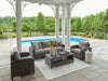 Oasis Court Outdoor Sofa/Chairs/Table Set (Set of 4) - Affordable Home Luxury