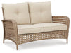 Braylee Outdoor Loveseat with Table (Set of 2) - Affordable Home Luxury