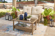 Braylee Outdoor Loveseat with Table (Set of 2) - Affordable Home Luxury