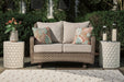 Clear Ridge Outdoor Glider Loveseat and Coffee Table - Affordable Home Luxury