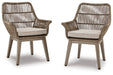 Beach Front Arm Chair with Cushion (Set of 2) - Affordable Home Luxury