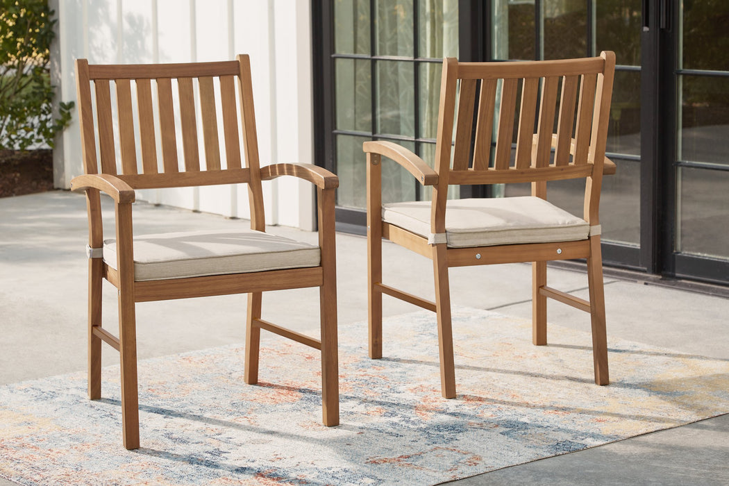 Janiyah Outdoor Dining Arm Chair (Set of 2) - Affordable Home Luxury